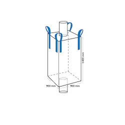 Sac Big Bag 1000Kg 90*90*140CM gura incarcare si descarcare