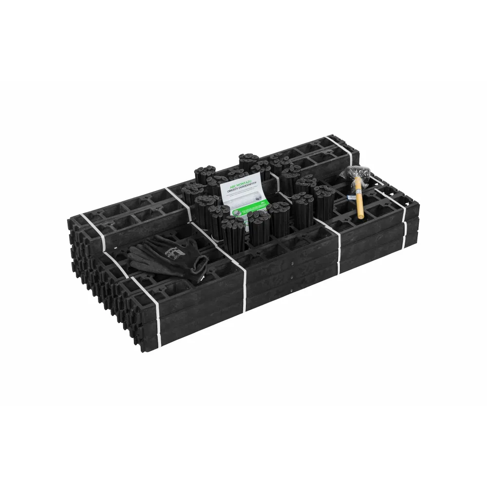 Pachet Bordura 45mm 52m cu 200 cuie, foarfeca, ciocan si manusi cadou