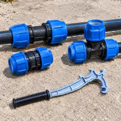 CHEIE ALUMINIU FITTINGURI STRANGERE RACORDURI COMPRESIUNE - Teava Hdpe si fitinguri compresie | AGRONOMAT - Foto 5
