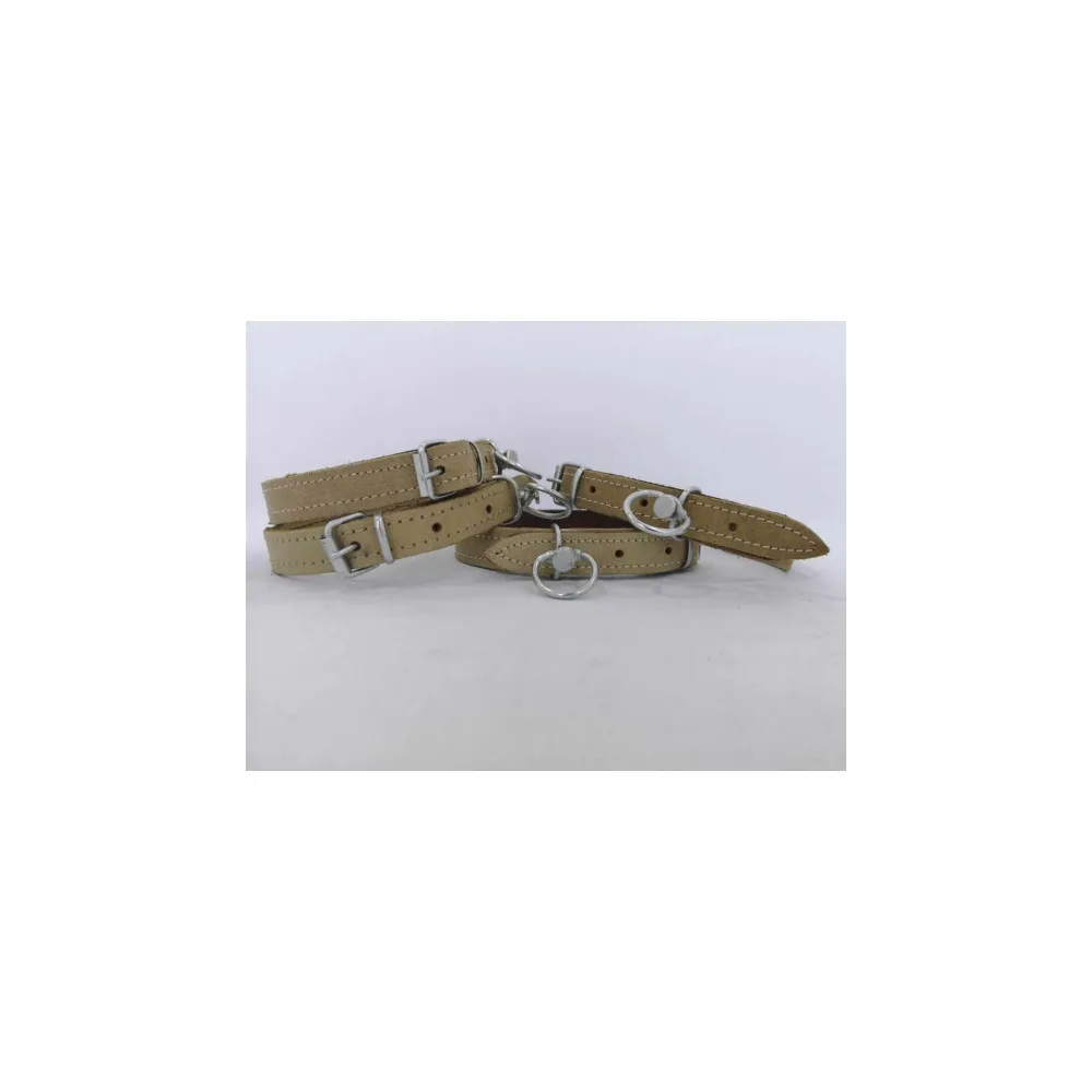 Zgarda, curea pentru catel din piele dubla 2.5CM x 60CM