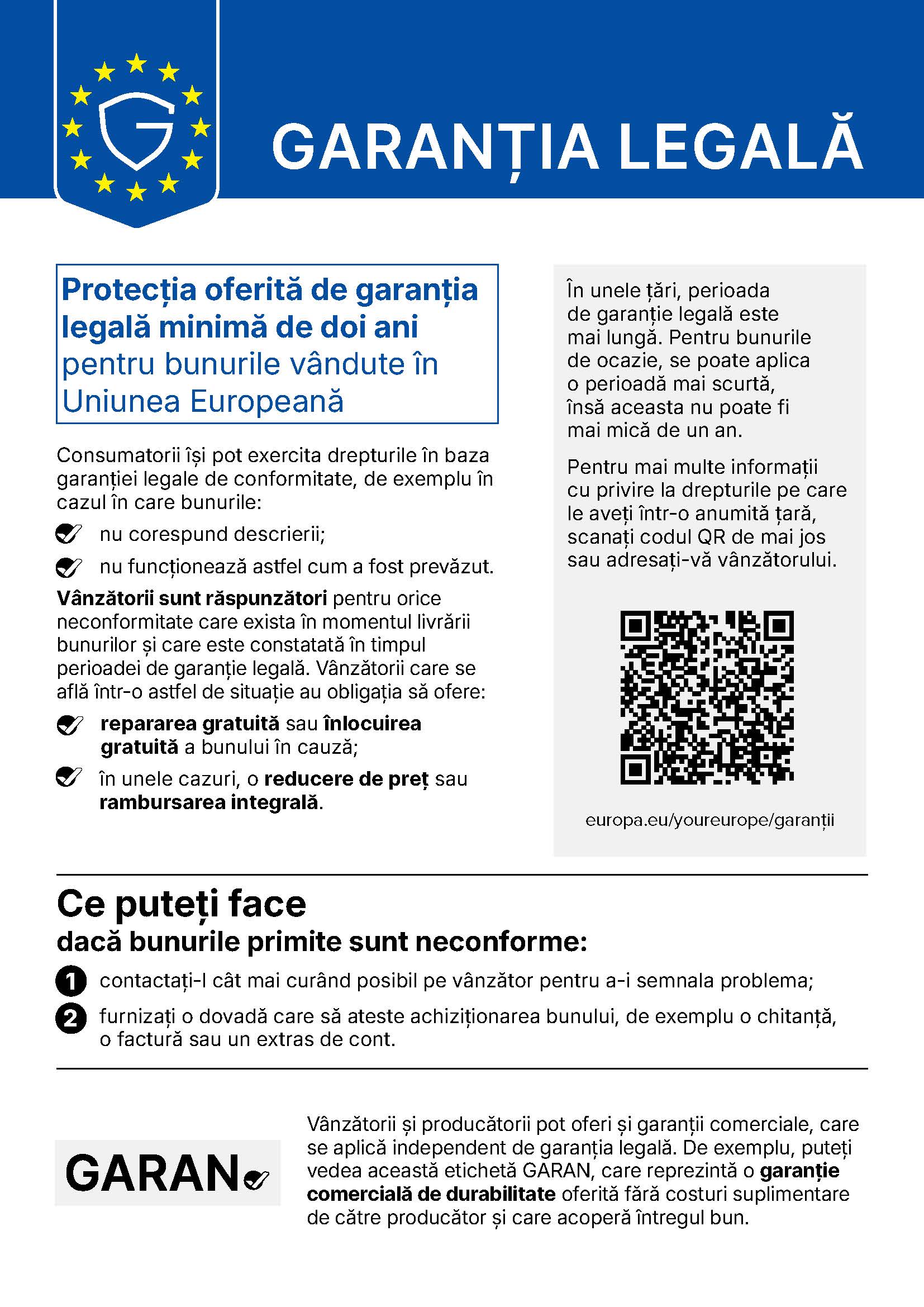 Drepturile garanției tale legale